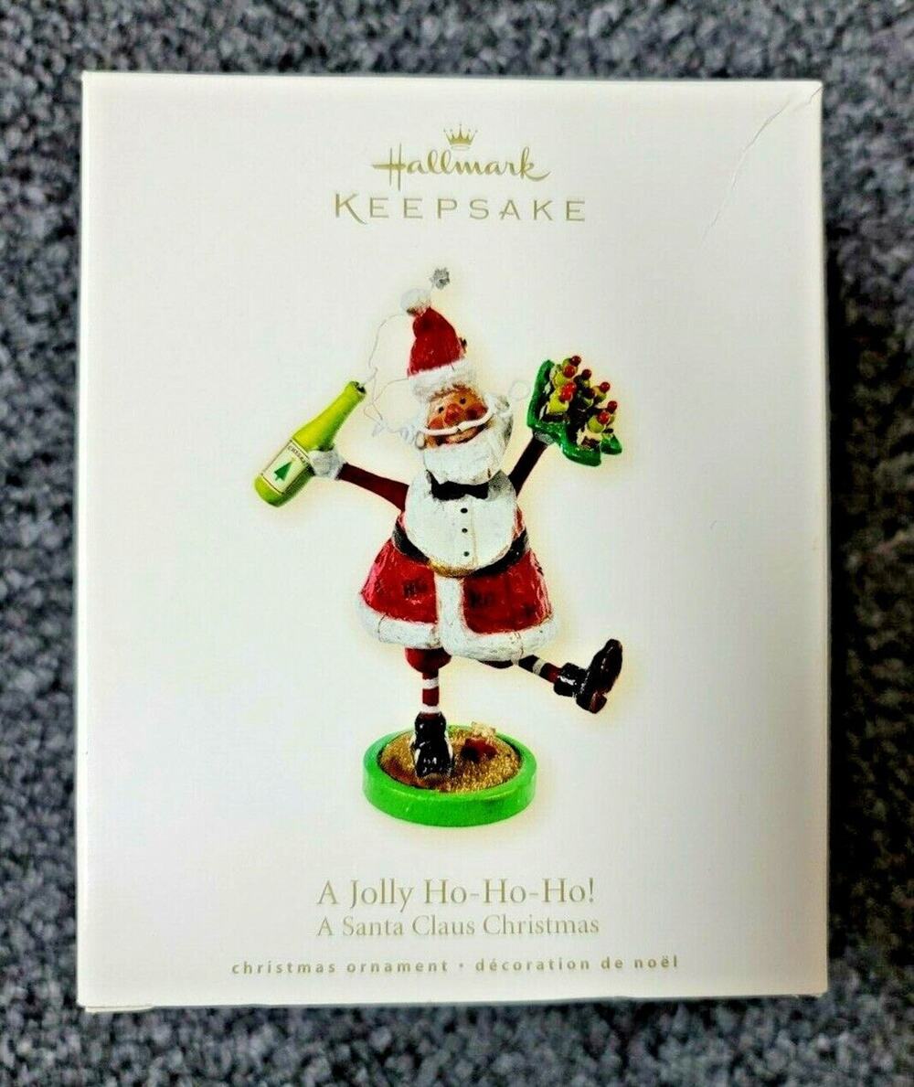2008 Hallmark Ornament A Jolly Ho-Ho-Ho A Santa Claus Christmas EUC